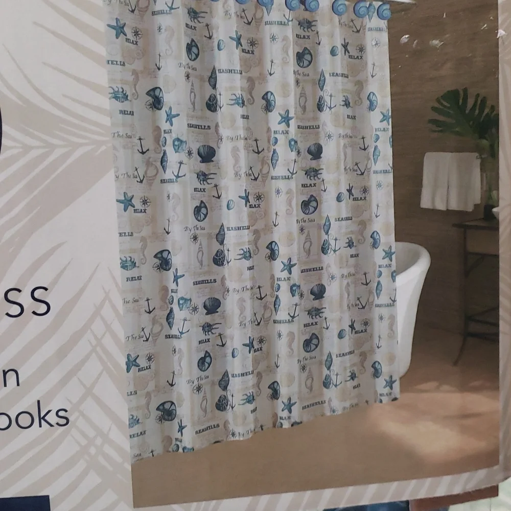 Beach shower curtain